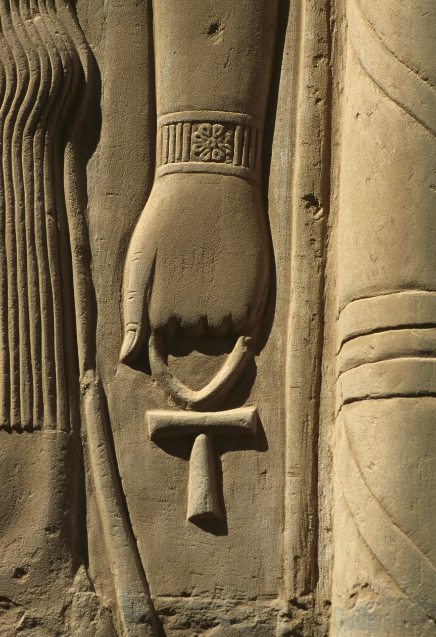 Detalj av en reliefsten av Egyptian