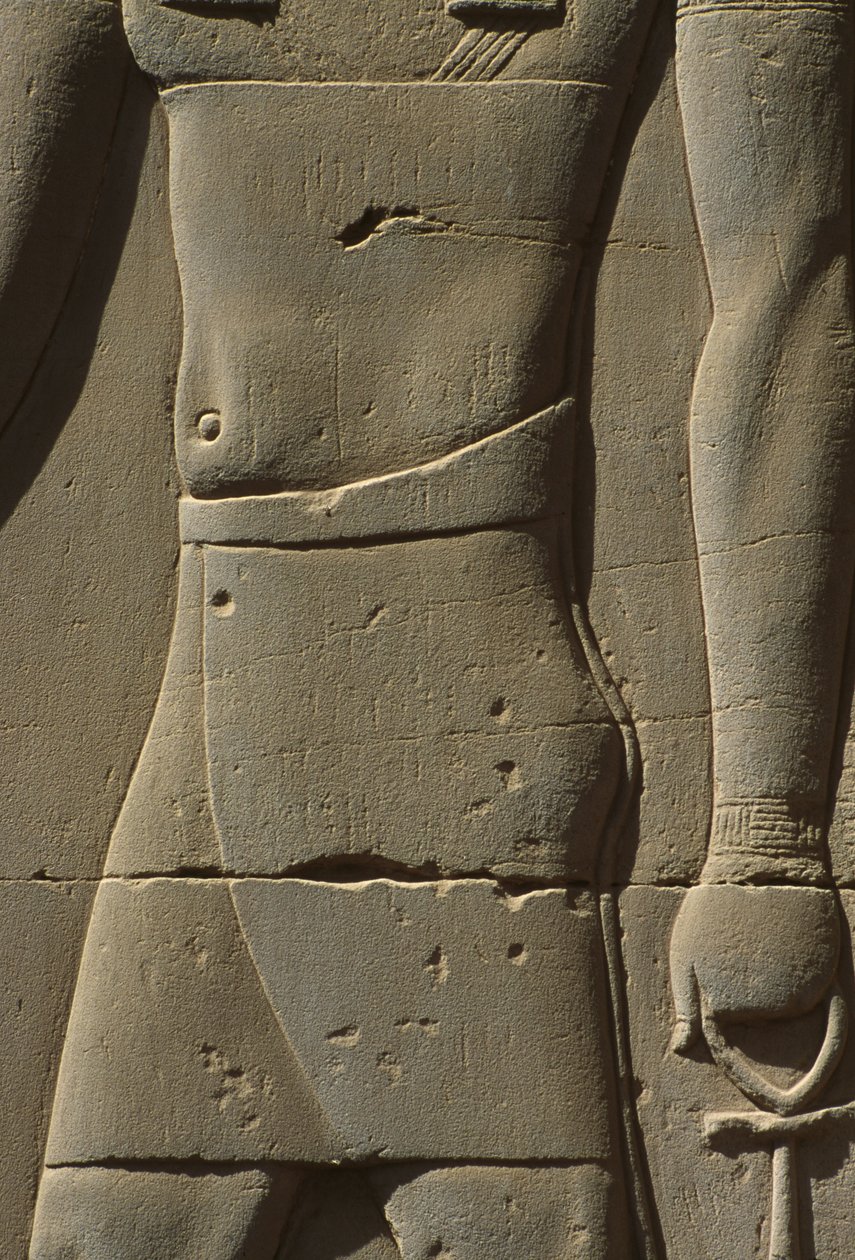 Detalj av en reliefsten av Egyptian