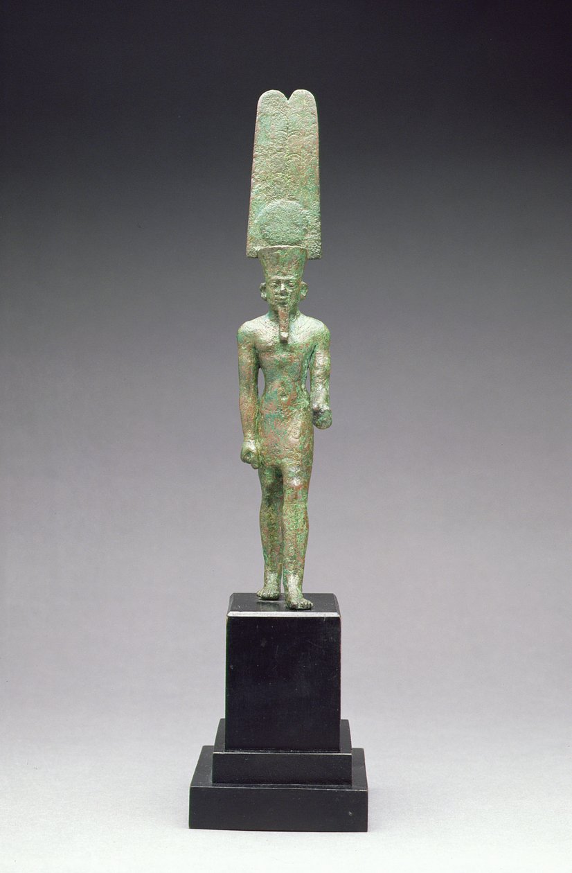 Figur av guden Amon-Re, troligen sen period (716-332 f.Kr.) (brons) av Egyptian