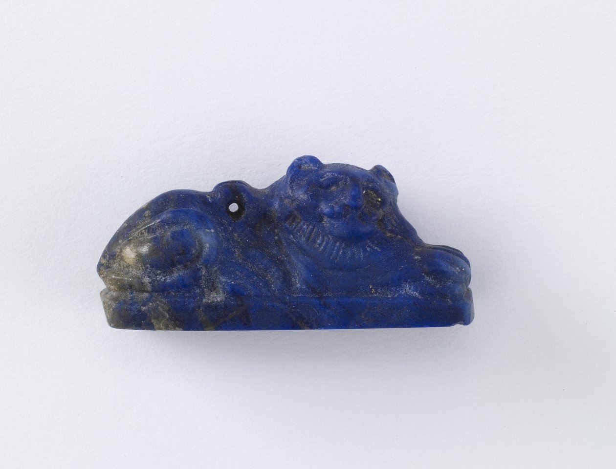Lejon, ptolemaisk period eller romersk period, 305 BC-14 AD (lapis lazuli) av Egyptian