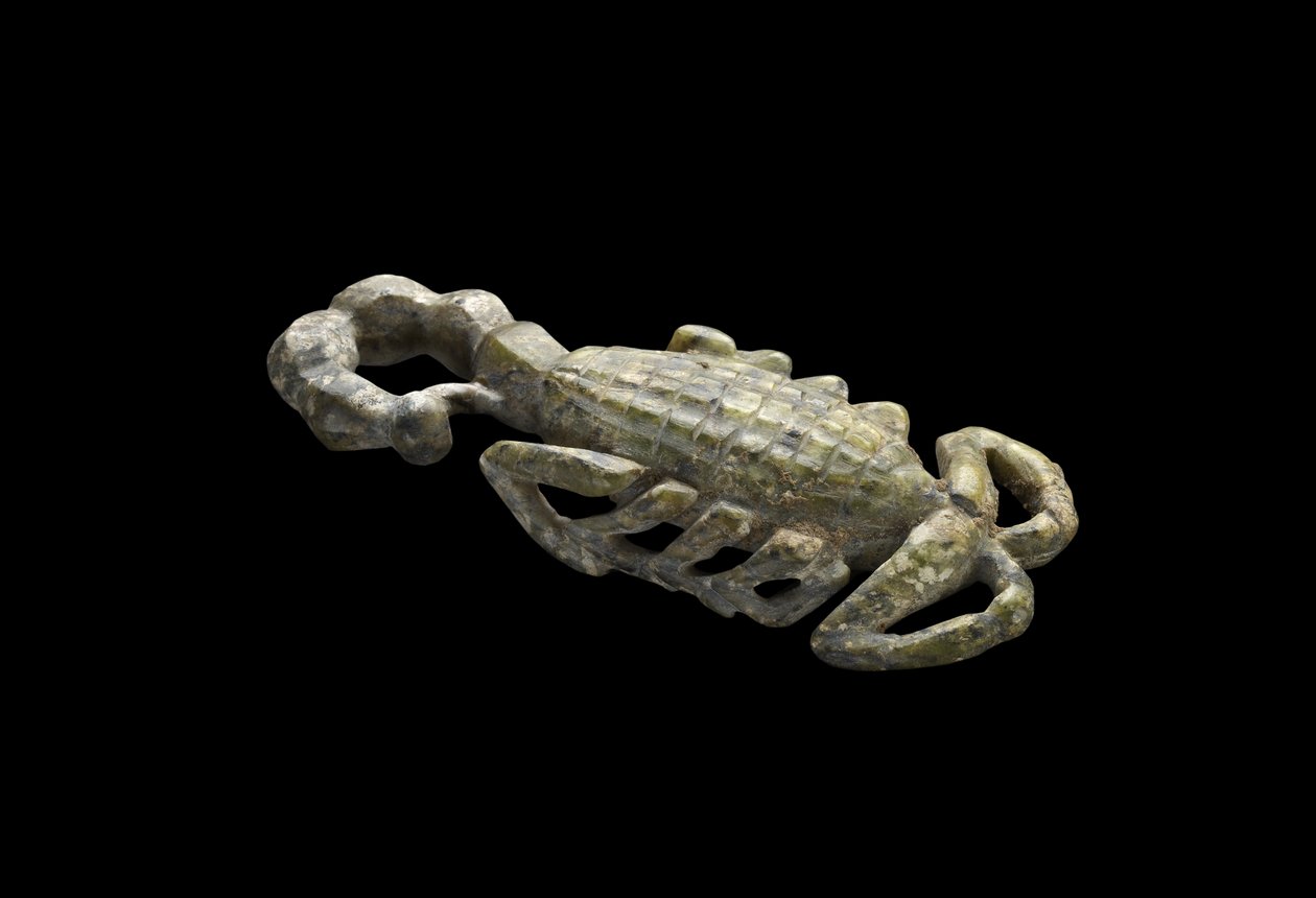 Modell av skorpion av serpentin, tidig dynastisk period (ca 2950-2575 f.Kr.) (huggen serpentin) av Egyptian