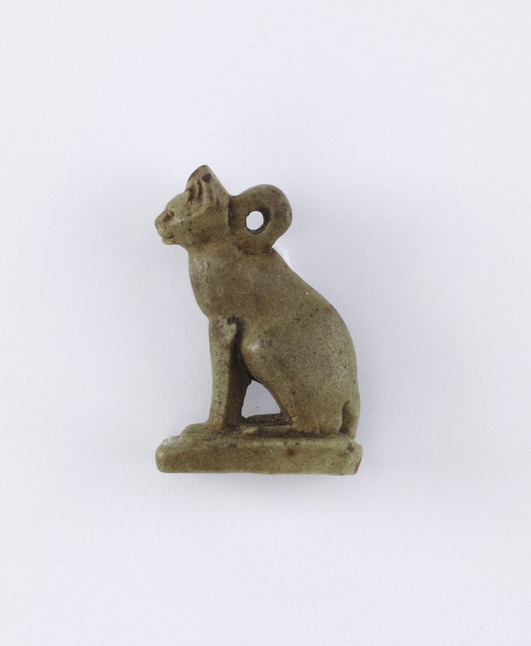 Sittande katt, möjligen senperiod eller saitperiod, 664-525 f.Kr. (lera) av Egyptian