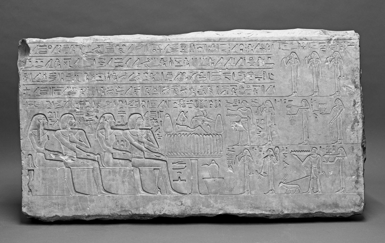 Stela, Middle Kingdom (kalksten) av Egyptian 12th Dynasty