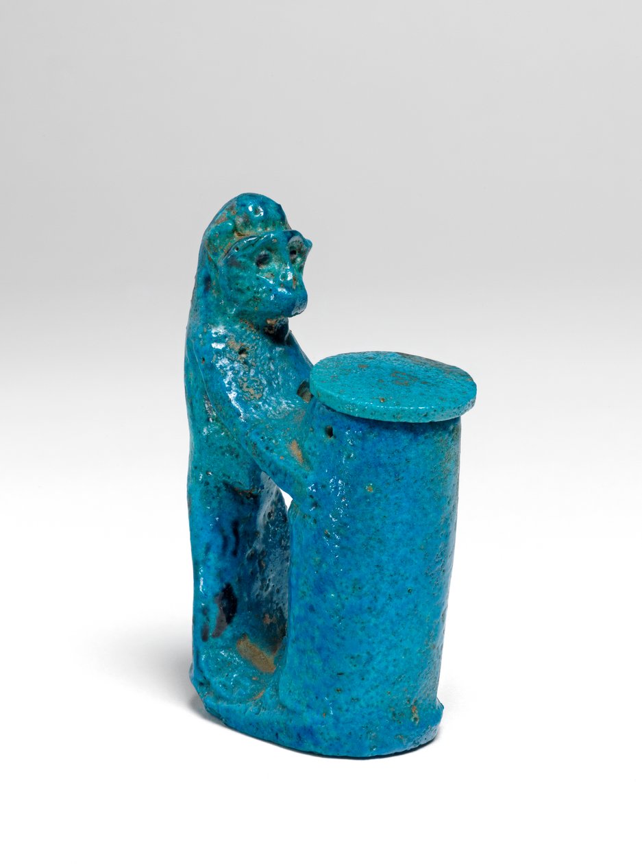 Kohl-kruka, i form av en apfajans, se även 423001 av Egyptian 18th Dynasty