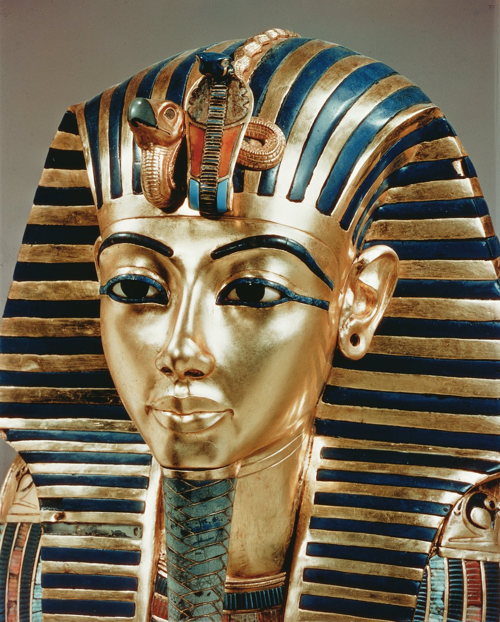 Guldmasken, från Tutankhamuns skatt ca 1370-52 f.Kr. ca 1340 f.Kr. guld av Egyptian 18th Dynasty