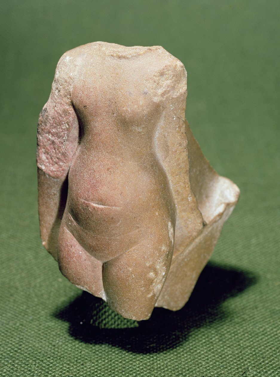Torso av en egyptisk prinsessa, möjligen hittad i Tell el-Amarna, New Kingdom (kvartsit) av Egyptian 18th Dynasty
