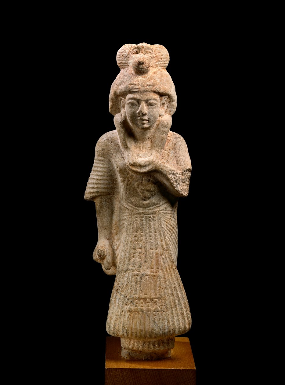 Skrivare och präst av Thoth bär en babian, från Ashmunein antika Hermopolis New Kingdom, XIX dynastin 1307-1196 f.Kr. kalksten se även 107880 av Egyptian 19th Dynasty