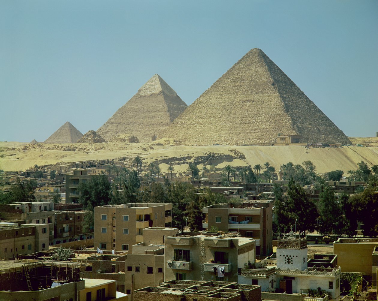 Pyramiderna i Giza, c.2589-30 f.Kr., Gamla kungariket av Egyptian 4th Dynasty