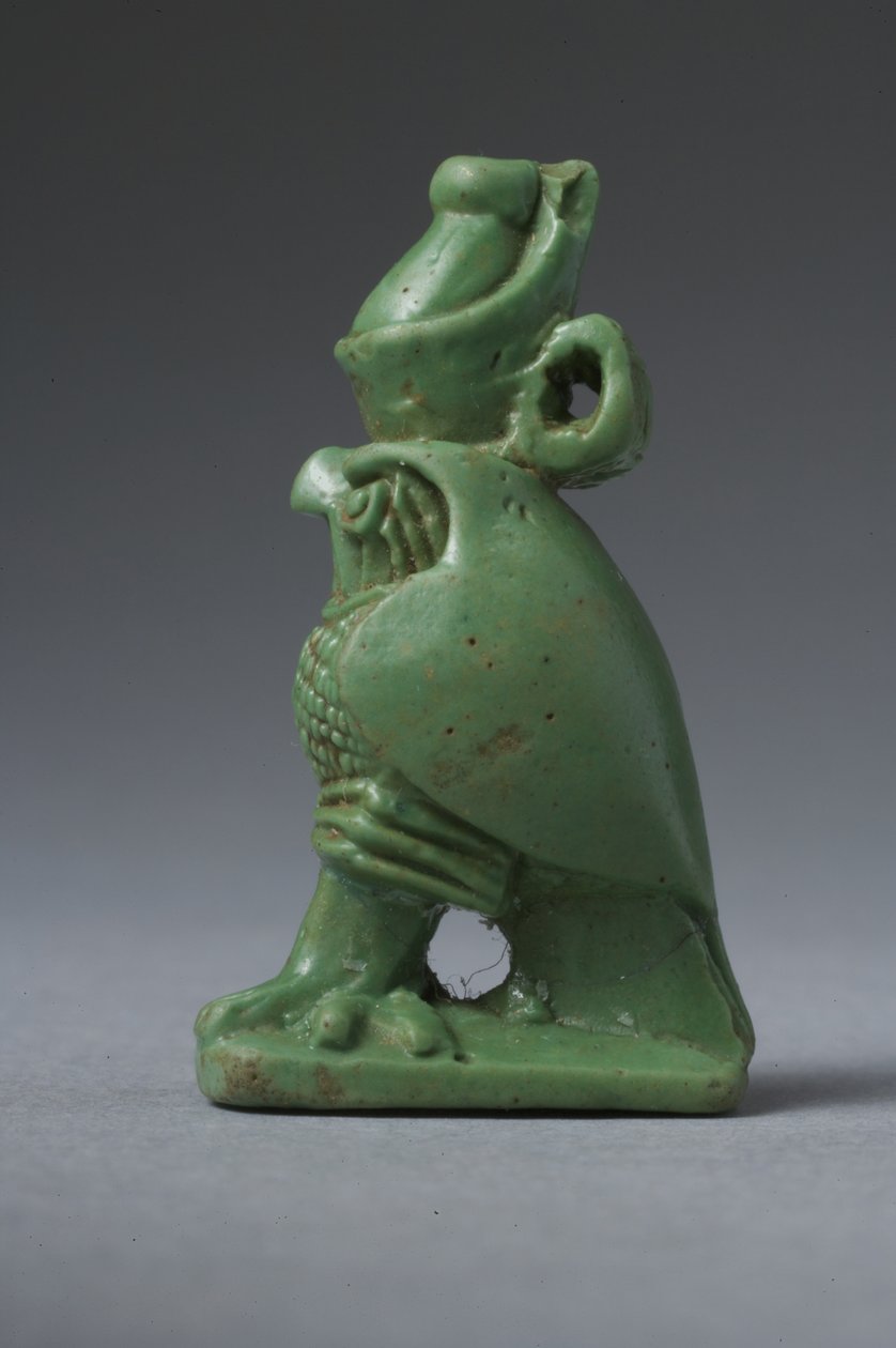 Amulett av en falk (fajans) av Egyptian Ptolemaic Period