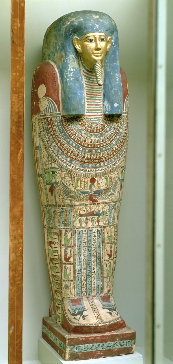 Inre kista av Djeho, son till Psammetichus, från Akhmim, c.250 f.Kr. (målat trä) av Egyptian Ptolemaic Period