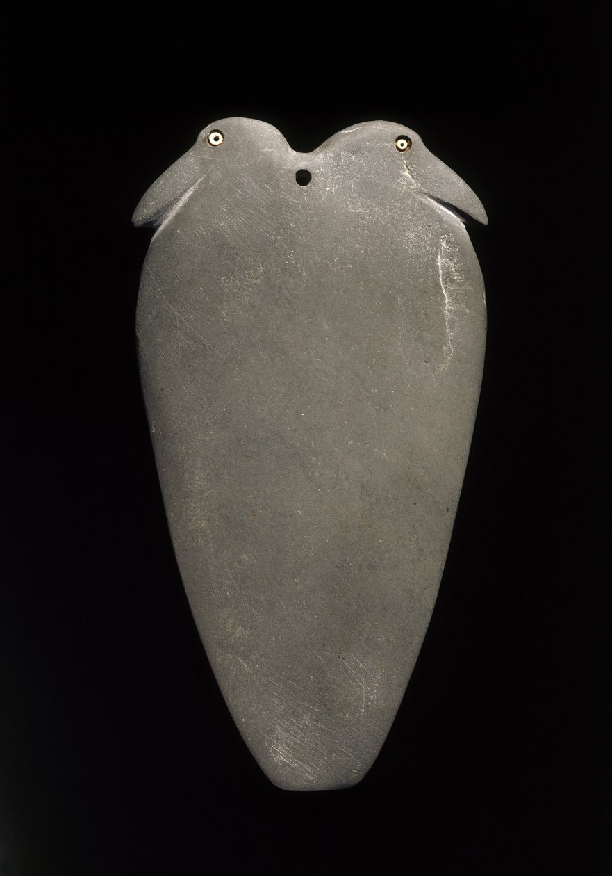 Palett med två fåglar, sen Naqada II-period till tidig Naqada III-period (3500-3050 f.Kr.) från Edfu, provinsen Aswan (skiffer) av Egyptian