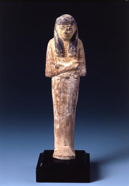 Shabti-figur (målad sten) av Egyptian