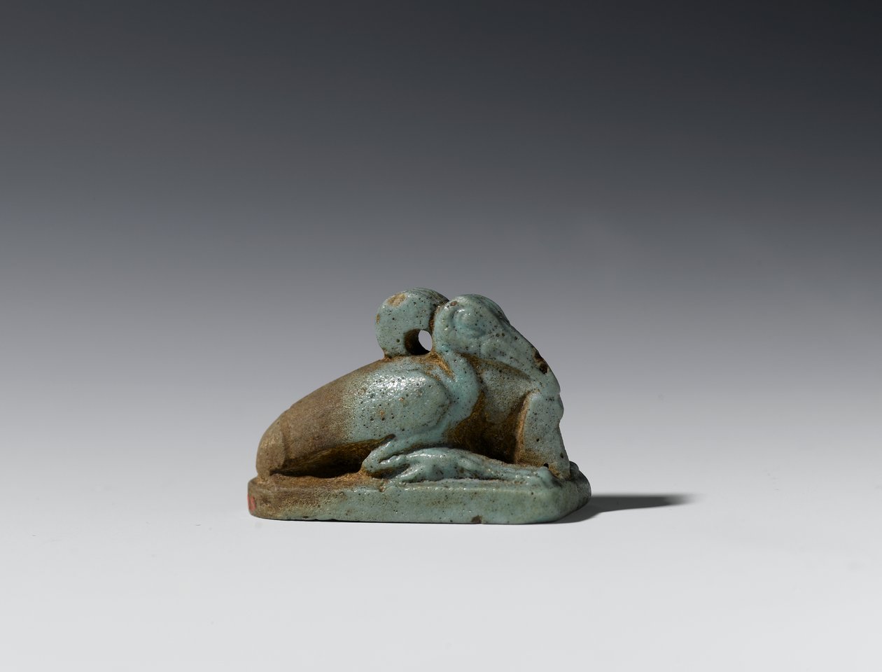 Liten figur av en ibis, sen period till ptolemaisk period, 664-30 f.Kr. (fajans) av Egyptian