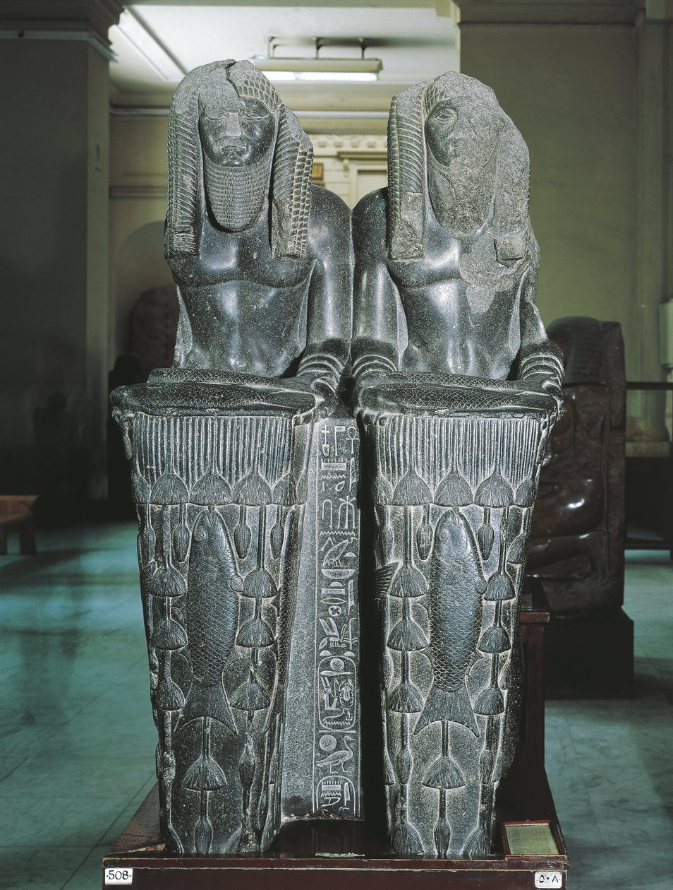 Dubbelstaty av Amenemhat som Nilgud från Tanis av Egyptian 12th Dynasty