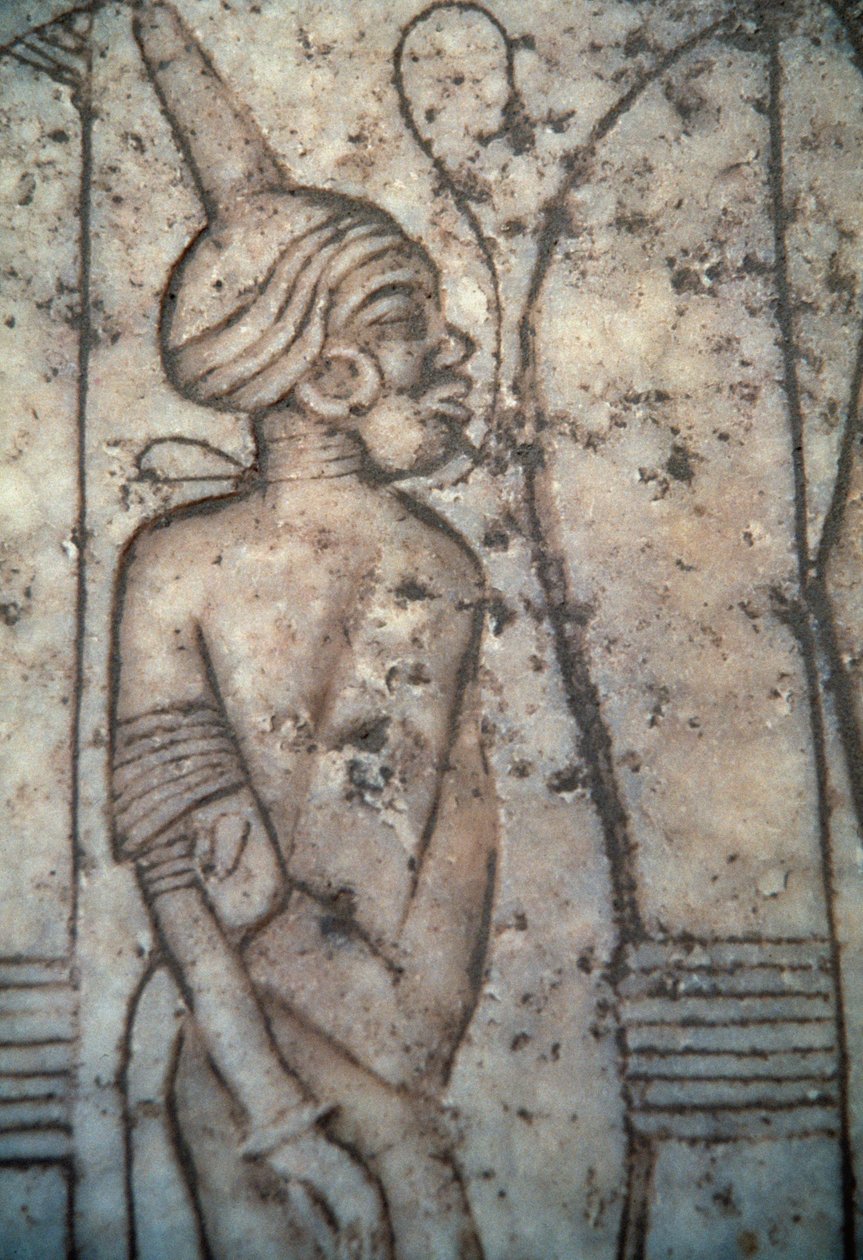 Nubisk fånge, lättnad egyptisk civilisation av Egyptian 12th Dynasty