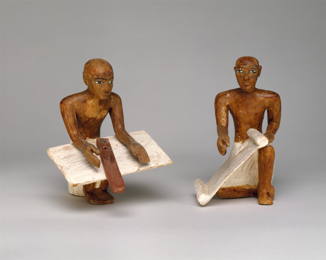 Skriftskrivare i modellspannmagasinet från Meketres grav, c.1981–1975 f.Kr. (trä, gips, färg, linne) av Egyptian 12th Dynasty