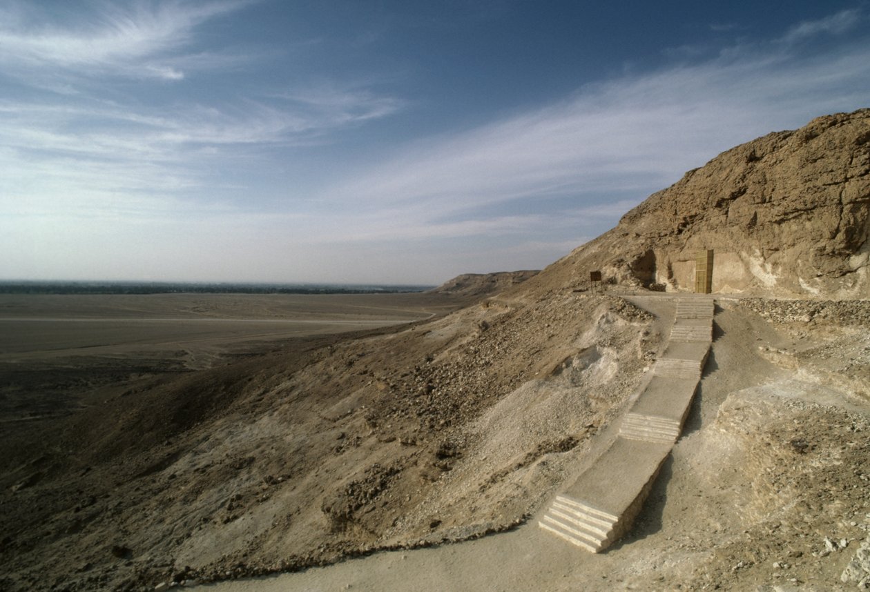 Akhenatens kungliga nekropol, Tell el-Amarna, Egypten, Egyptisk civilisation, Nya riket, XVIII:e dynastin (foto) av Egyptian 18th Dynasty