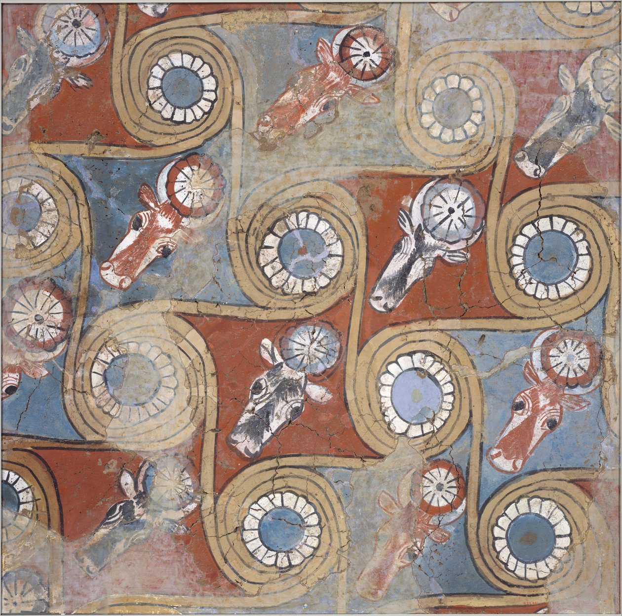 Takmålning från Amenhotep III:s palats, ca 1390–1353 f.Kr. (torkad lera, lergips, gesso) av Egyptian 18th Dynasty