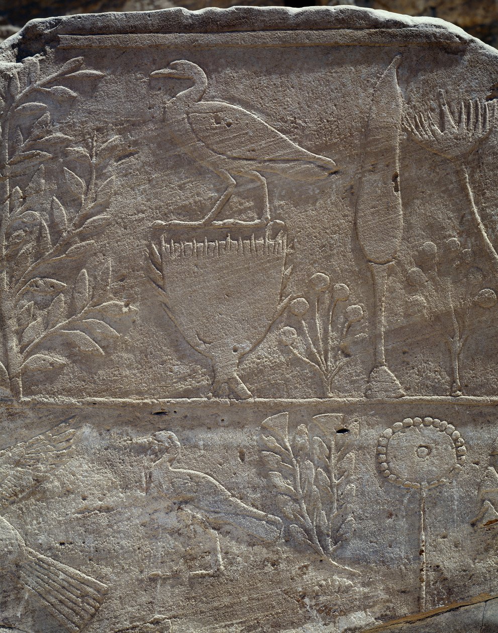 Detalj från scen till minne av expeditionen till landet Punt, Puntkolonnaden, drottning Hatshepsuts dödliga tempel, Deir el-Bahari, Theban Necropolis (Unescos världsarvslista) av Egyptian 18th Dynasty