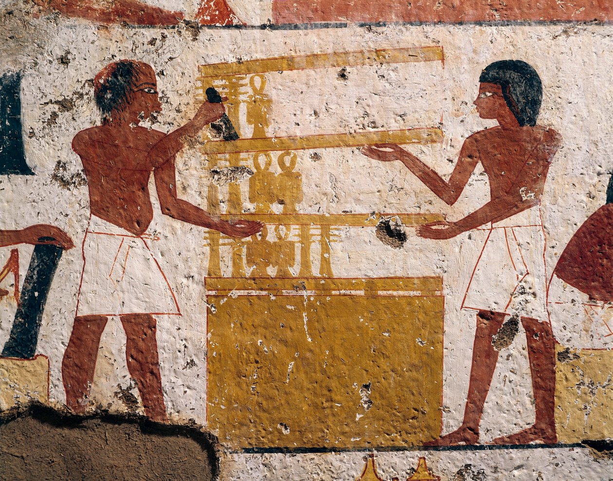 Egypten, Luxor, Västra Thebe, Adelsdalen. Nenamons och Ipukis grav. Fresk föreställande snickare på jobbet. (Nya kungariket, dynasti XVIII) av Egyptian 18th Dynasty