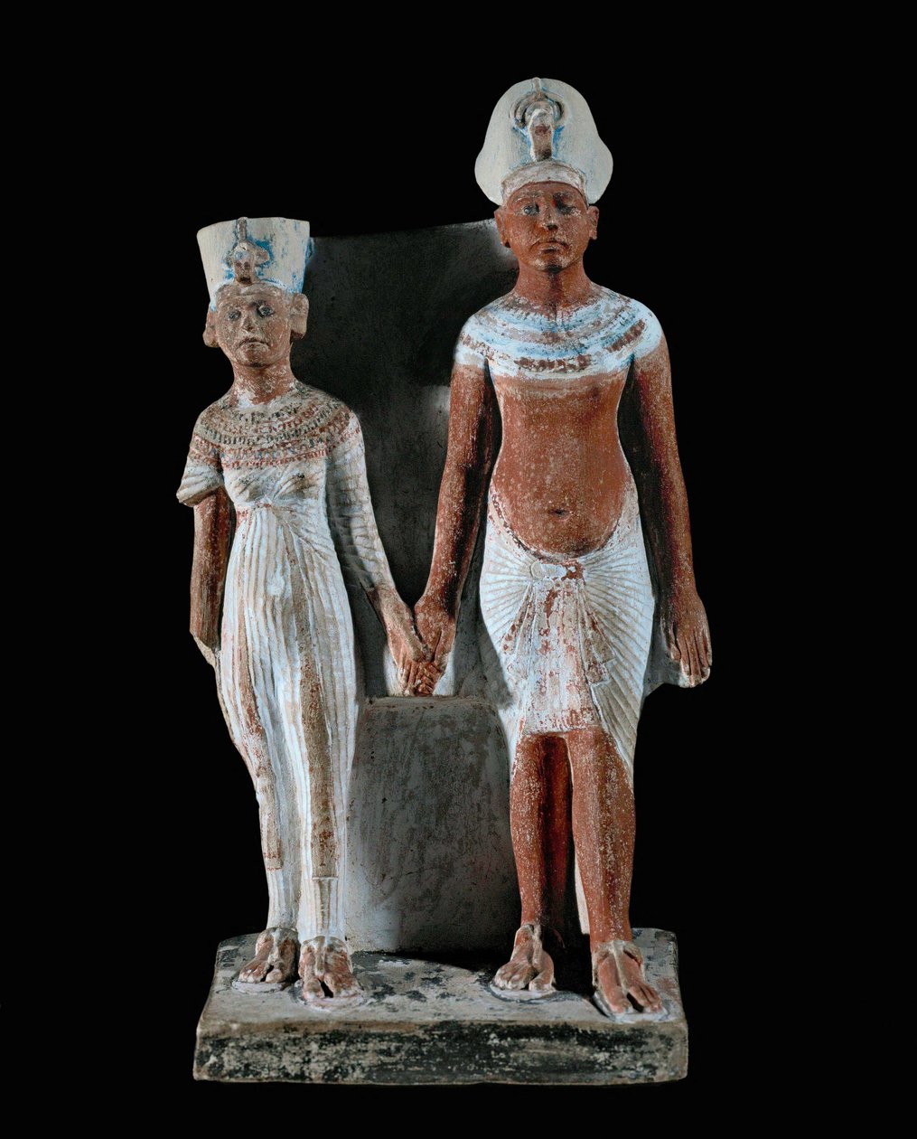 Figuriner av Akhnaton och Nefertiti ... av Egyptian 18th Dynasty