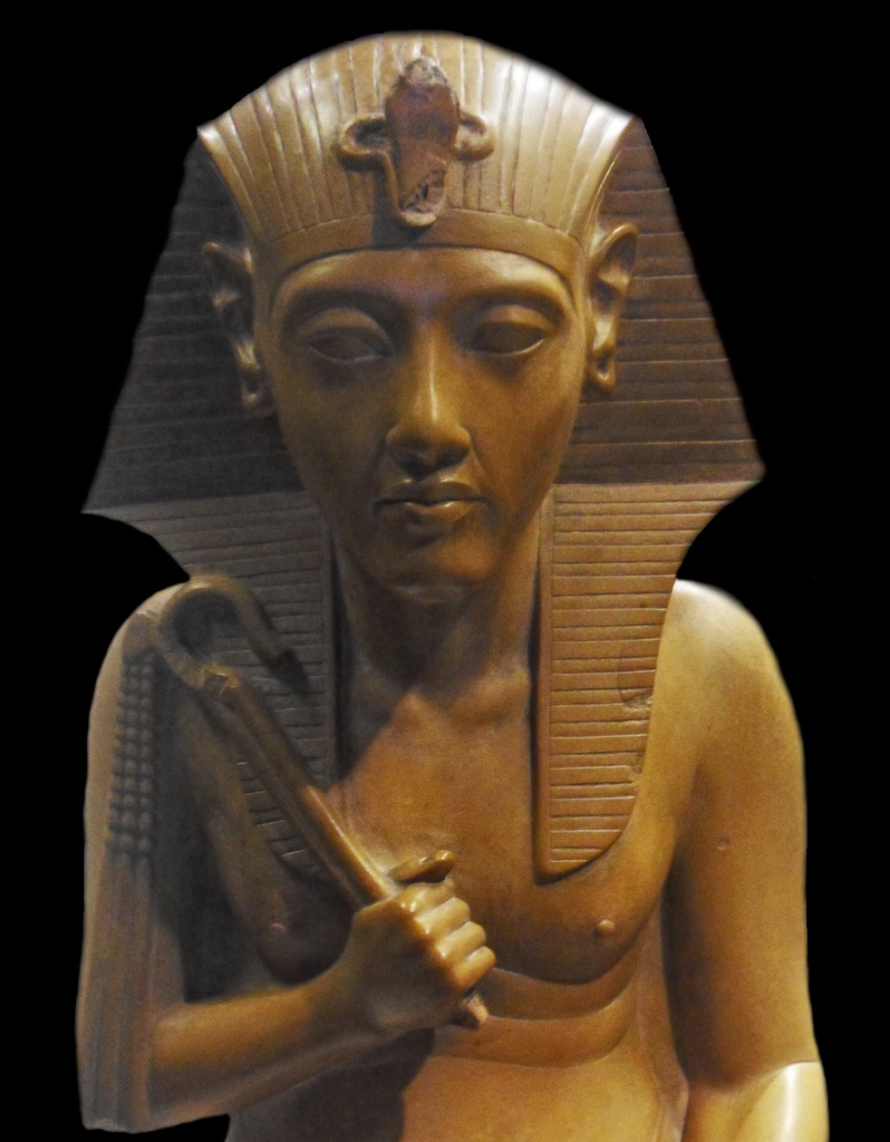 Fragment av en kunglig grupp från Amarna-perioden: Den senare hälften av artonde dynastin präglades av Amenhotep IV, som bytte namn till Akhenaton (1353-1336 f.Kr.) för att återspegla den dramatiska förändringen av Egyptens polyteistiska religion till av Egyptian 18th Dynasty