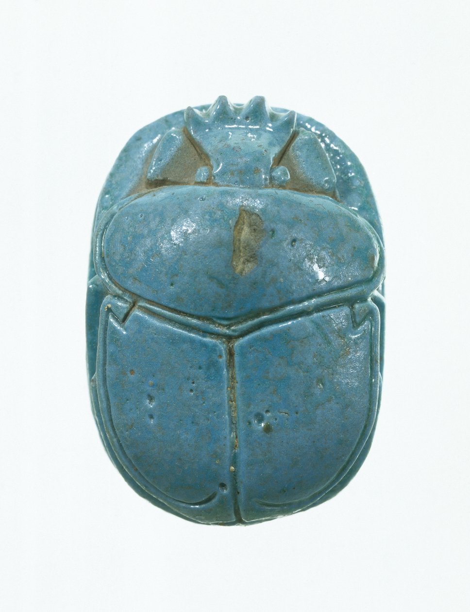 Äktenskapsskarabé av Amenhotep III och drottning Tiye, New Kingdom (glaserad fajans) av Egyptian 18th Dynasty