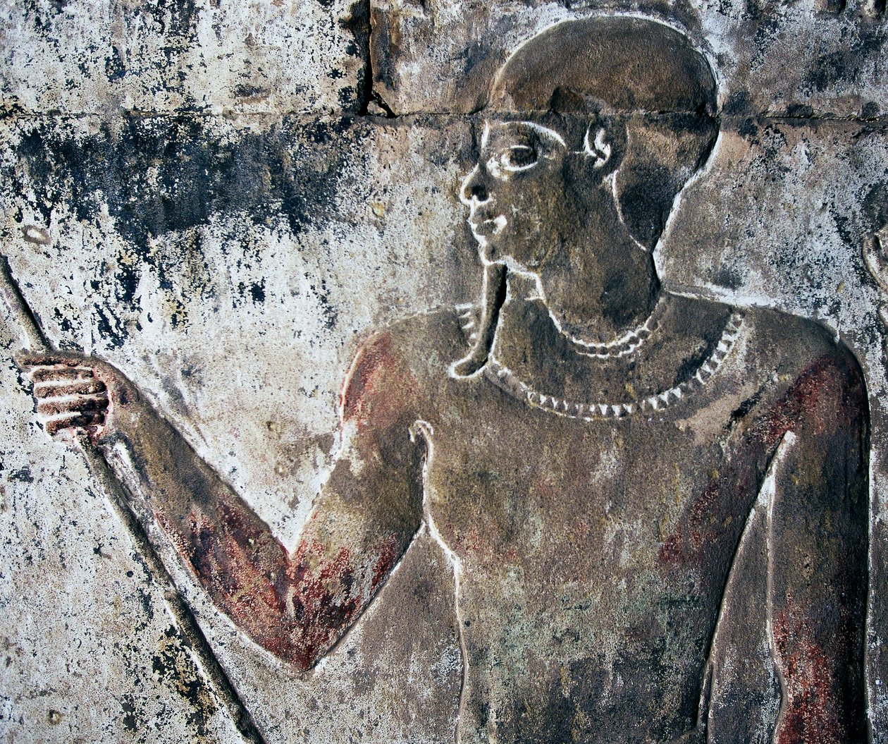 Målad relief, Hatshepsuts dödstempel, Deir el-Bahri, Luxor, Thebe (Unescos världsarvslista) av Egyptian 18th Dynasty