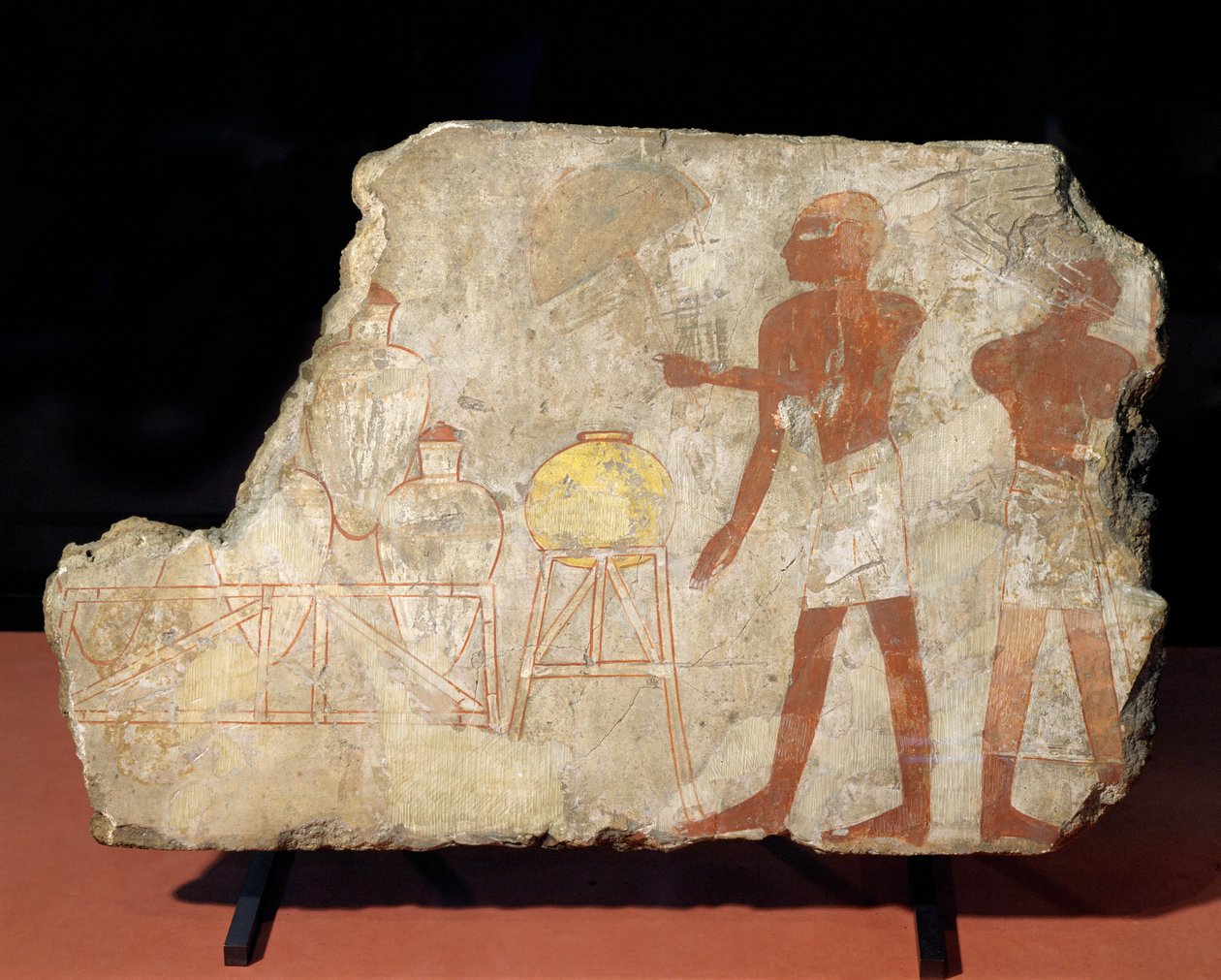 Tjänare med amforor i sina ställningar ... av Egyptian 18th Dynasty