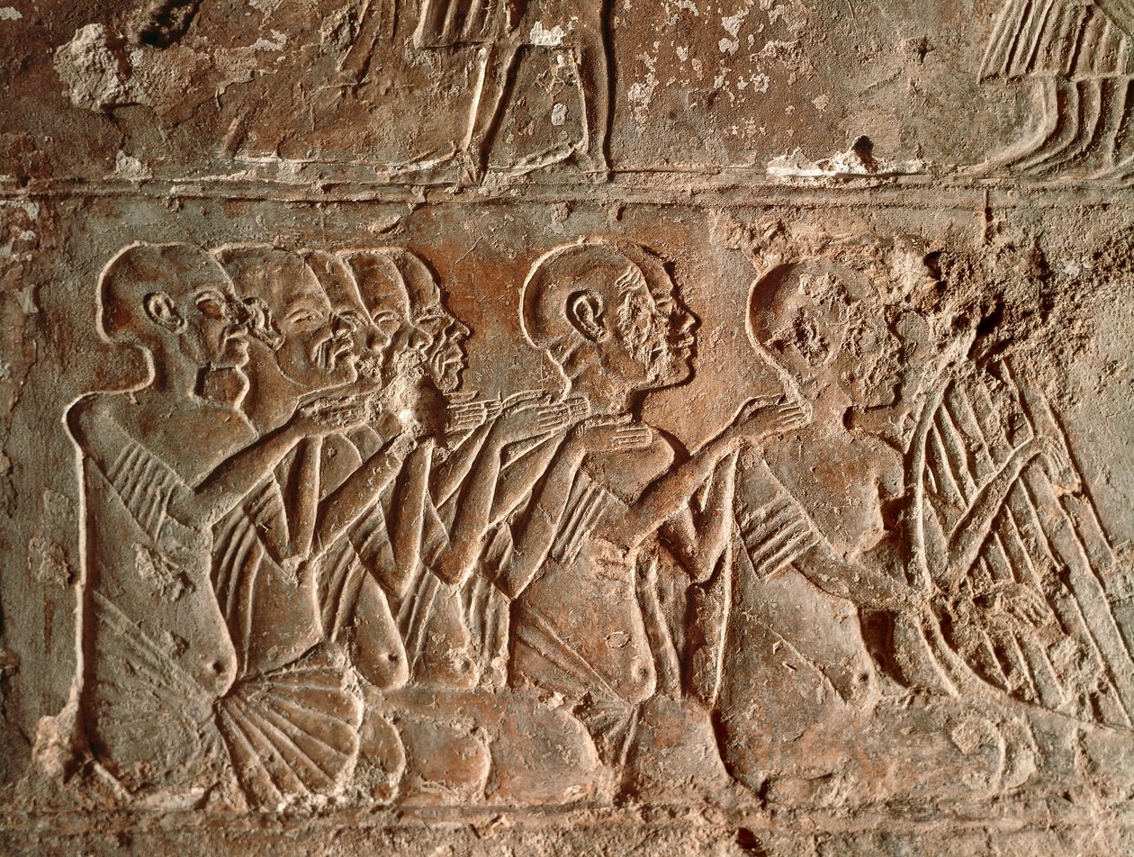 Sångare och harpspelare, avlastning av Egyptian 18th Dynasty