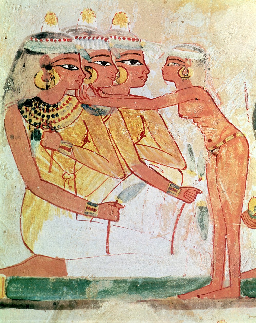 Kvinnotaletten, från Nakhts grav, Nya kungariket, c.1400 f.Kr. (väggmålning) av Egyptian 18th Dynasty