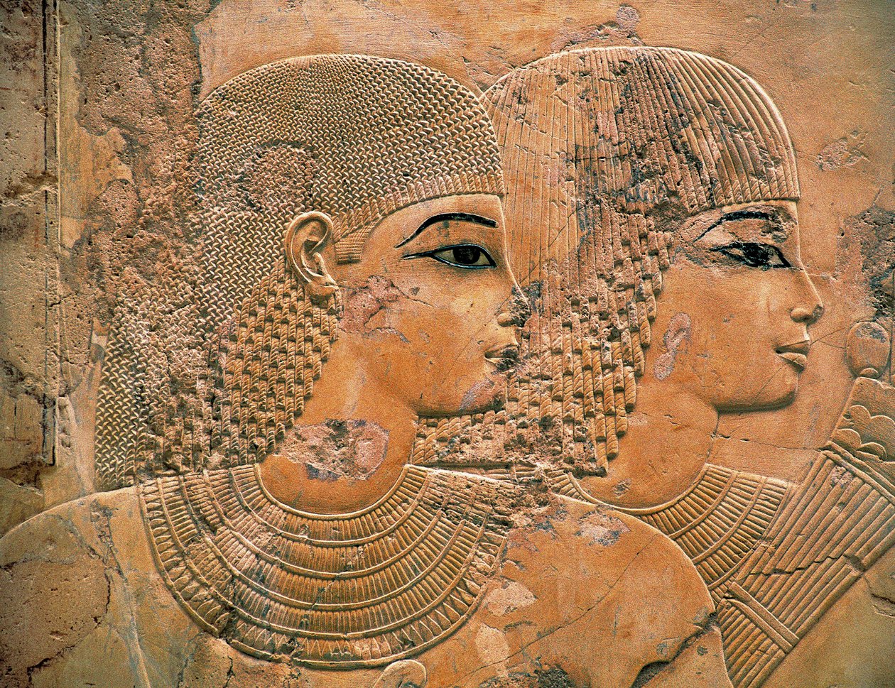 Gästerna vid Ramoses begravningsbankett av Egyptian 18th Dynasty