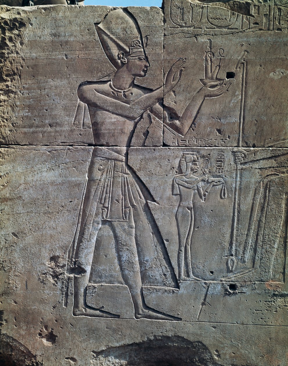 Thutmosis III, relief, Amuntemplet, Karnaks tempelkomplex (Unescos världsarvslista) av Egyptian 18th Dynasty
