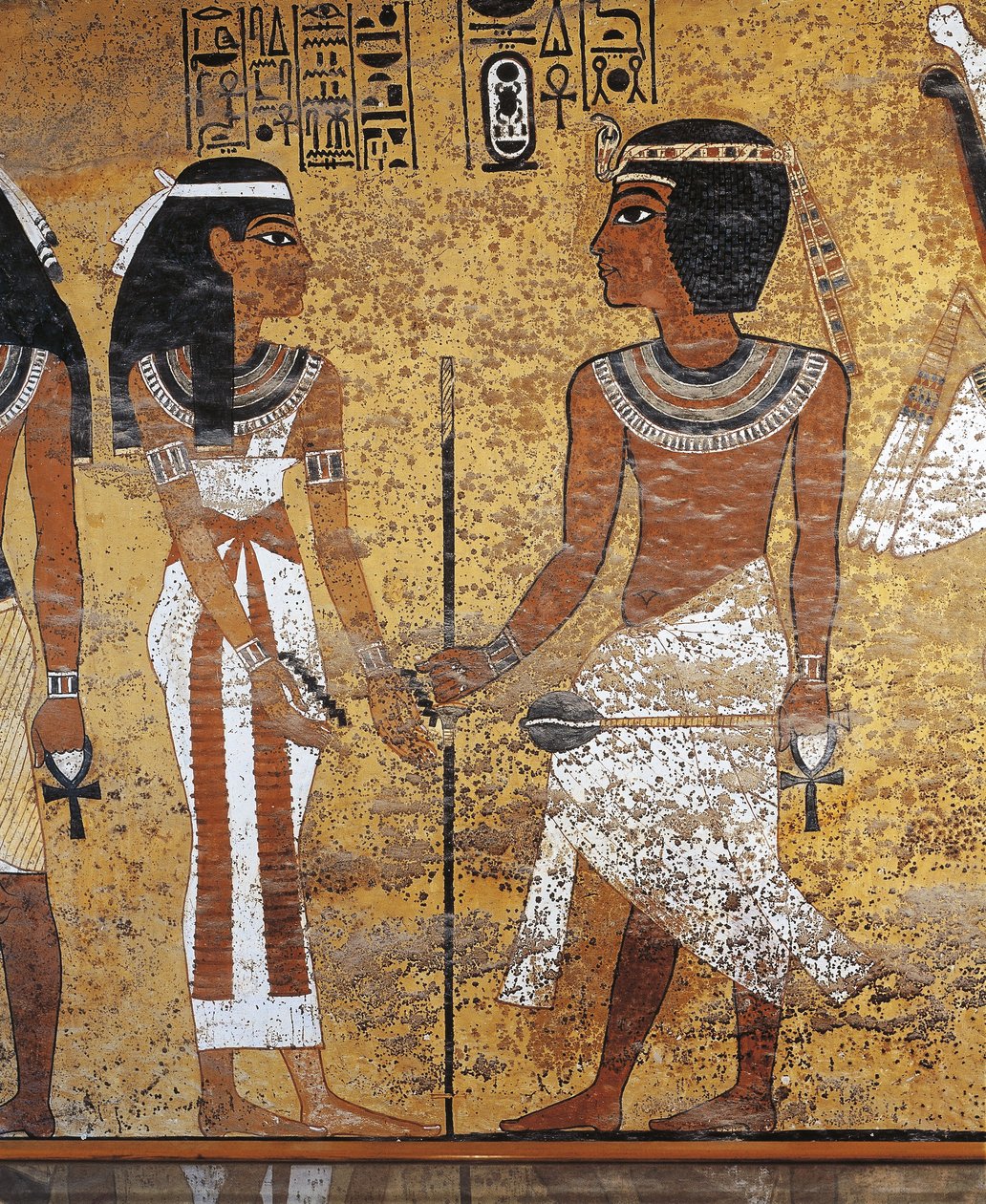 Tutankhamon och hans drottning, Tutankhamons grav, Luxor, Egypten (fresk) av Egyptian 18th Dynasty