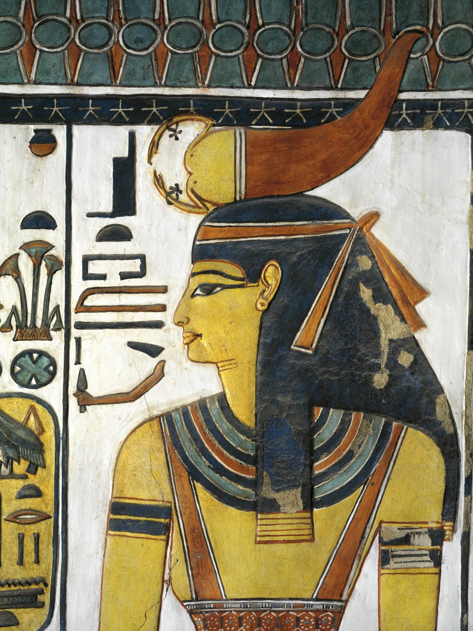 Egypten, Thebe, Luxor, Drottningarnas dal, Nefertaris grav, Vestibul, Väggmålningar, Gudinnan Selket av Egyptian 19th Dynasty