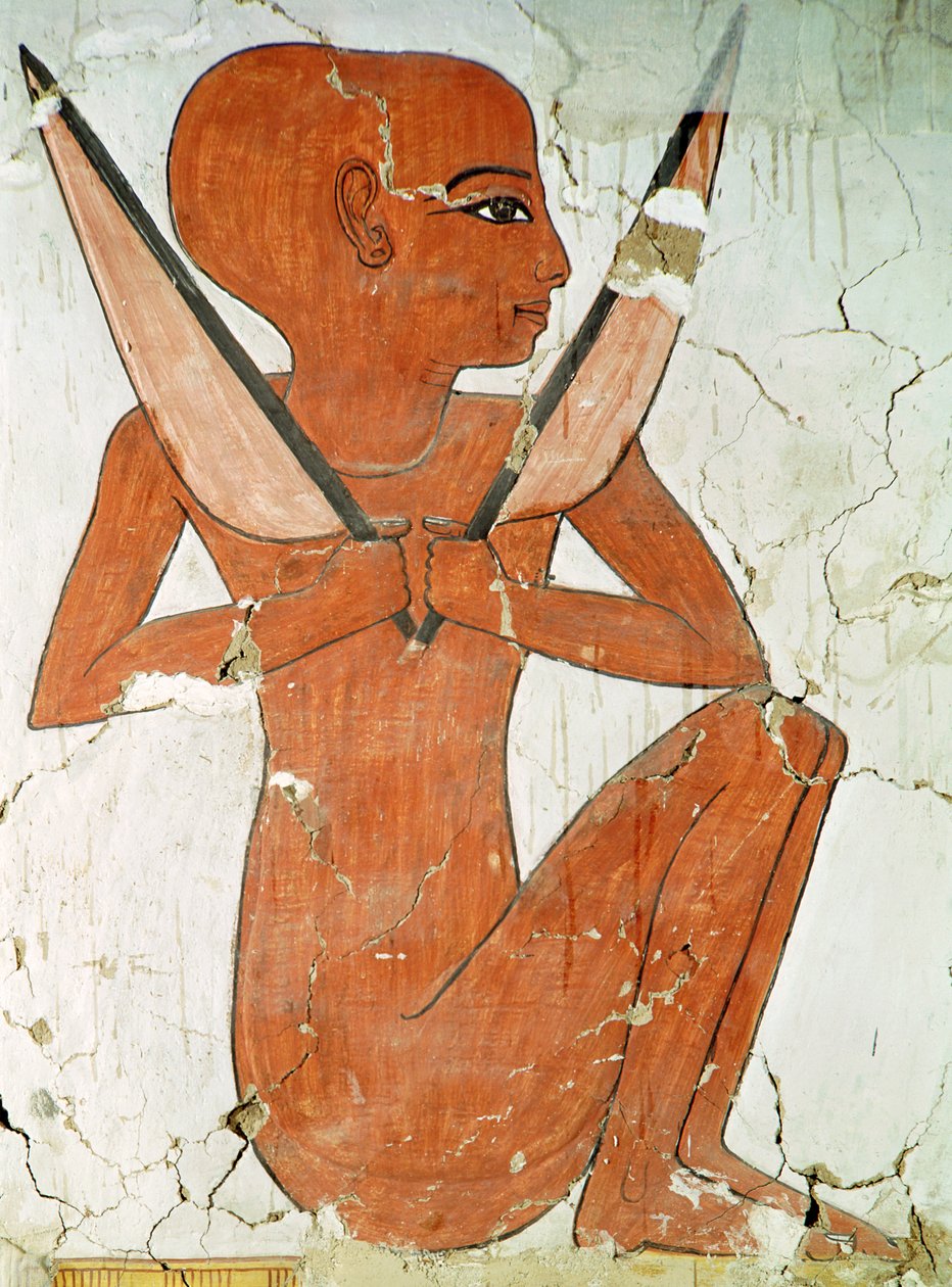 Naos gudom, från graven av Nefertari, New Kingdom (väggmålning) av Egyptian 19th Dynasty