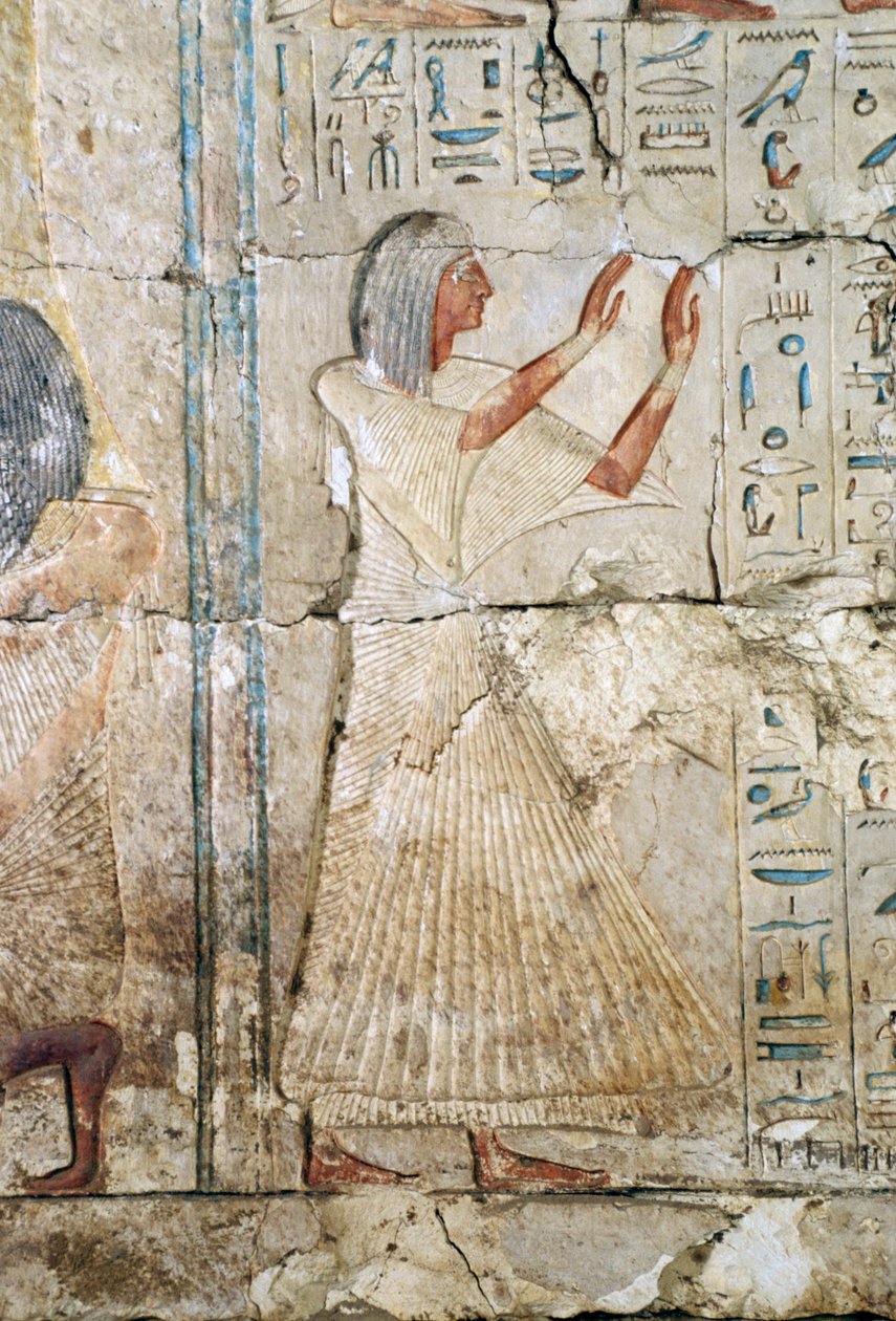 Relief från Netcherouymes grav, hög tjänsteman under Ramses II, 2475 f.Kr., Saqqara, Egyptisk civilisation, Nya riket, XIX:e dynastin av Egyptian 19th Dynasty