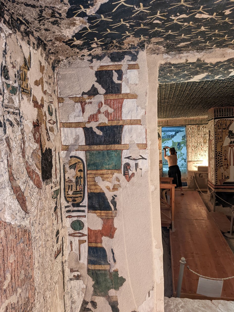 Valley of the Queens, Tomb of Nefertari (väggmålning) av Egyptian 19th Dynasty