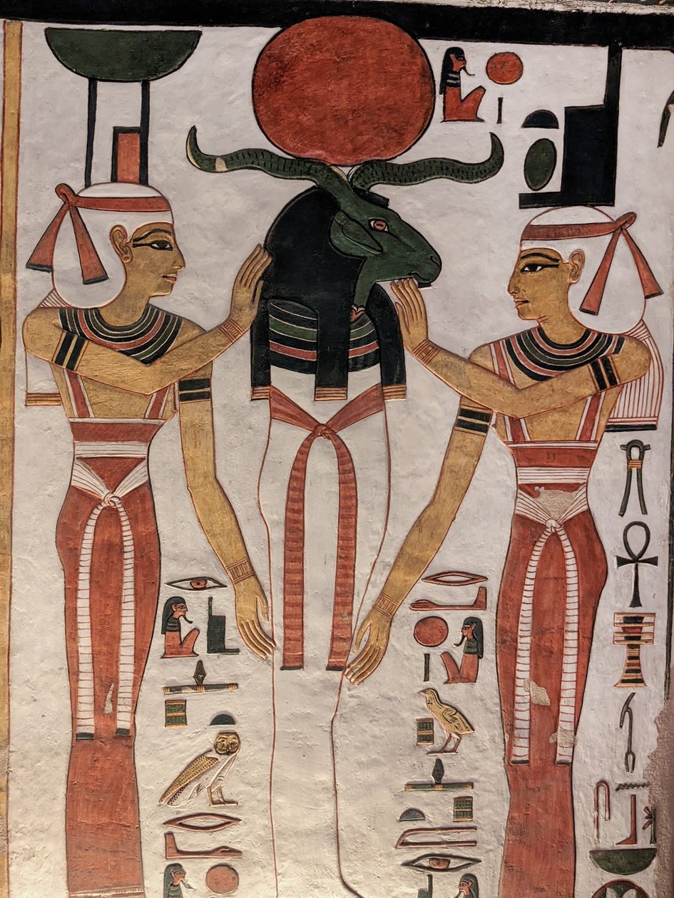 Valley of the Queens, Tomb of Nefertari (väggmålning) av Egyptian 19th Dynasty
