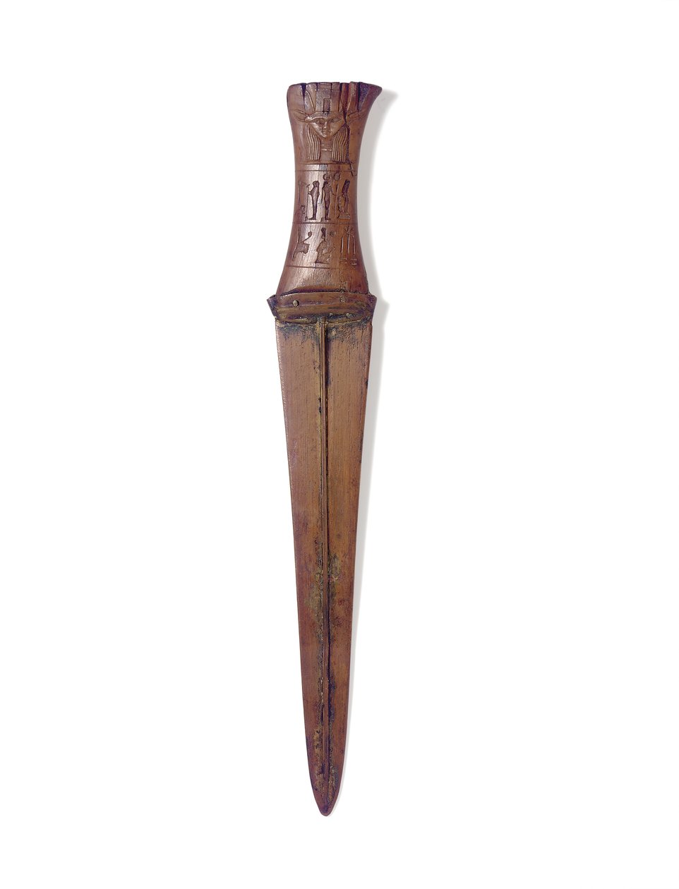 Dagger, New Kingdom, ca 1156-51 f.Kr. (trä och brons) av Egyptian 20th Dynasty