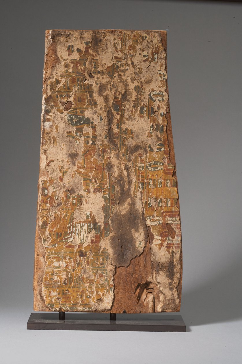 Baksidan av sarkofagpanelen, tredje mellanperioden (målat trä) (se även 234375) av Egyptian 21st Dynasty