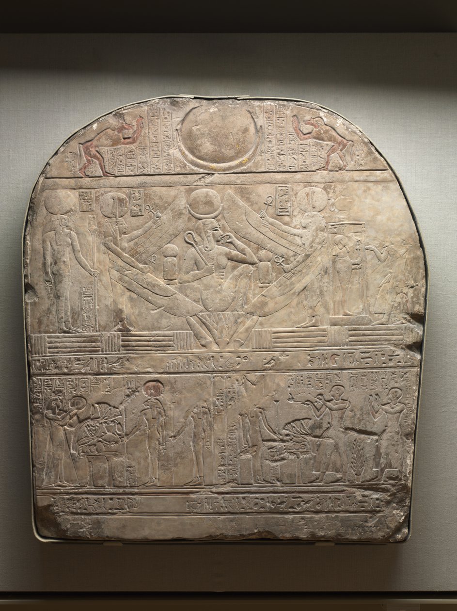 Stele av översteprästen i Ptah, Shedsunefertem, 945-924 f.Kr. av Egyptian 22nd Dynasty