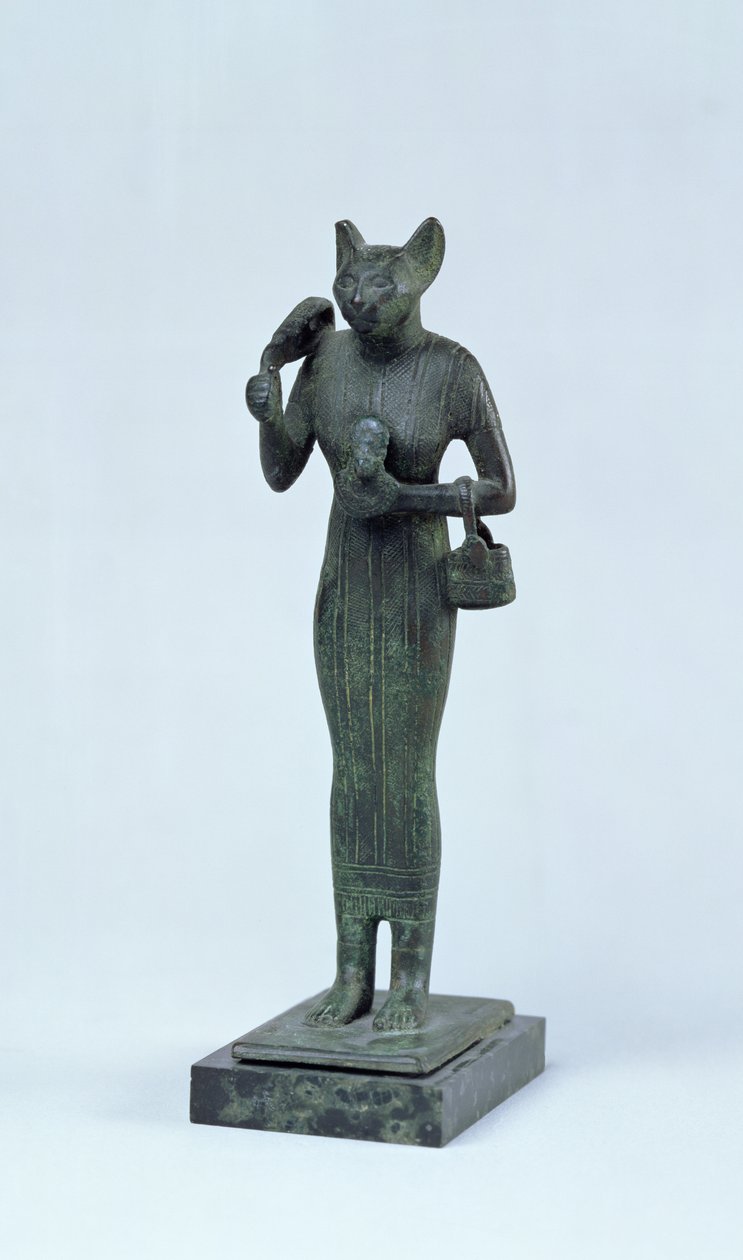 Statyett av gudinnan Bastet, tredje mellanperioden (brons) av Egyptian 25th Dynasty