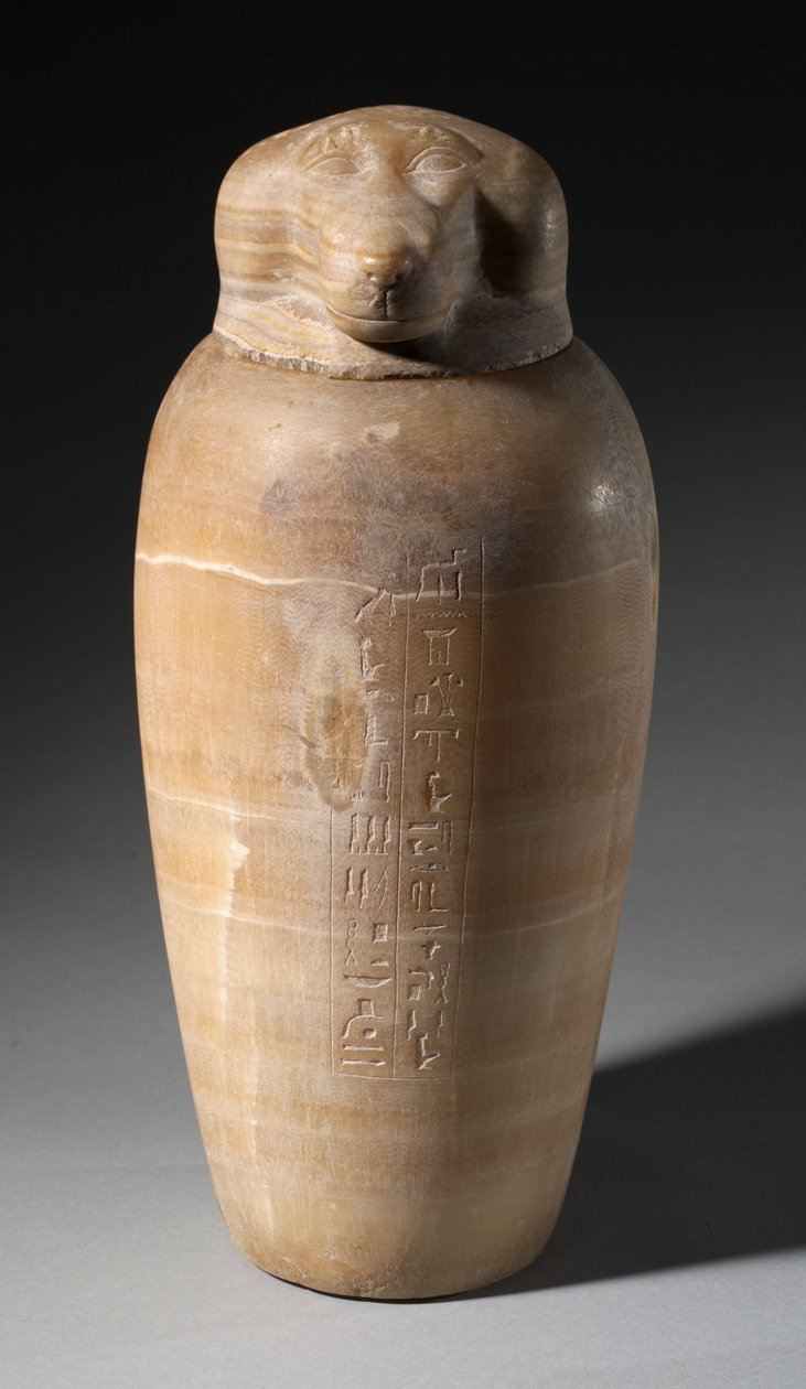 Canopic burk med babianhuvud, 664-525 f.Kr av Egyptian 26th Dynasty