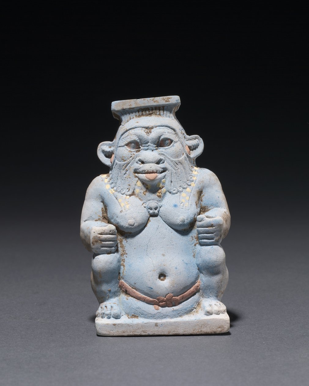Kosmetisk burk i form av guden Bes, 664-525 f.Kr av Egyptian 26th Dynasty