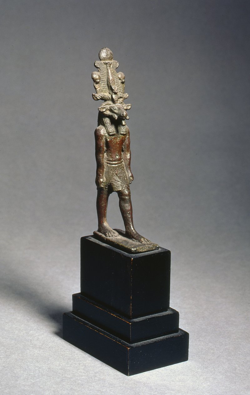 Figur av Harsafes, en vädurshövdad gudom, sen period, c.600 f.Kr. (brons) av Egyptian 26th Dynasty