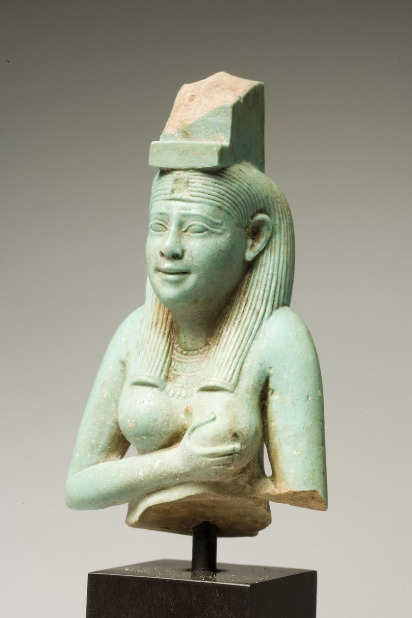 Fragment of Isis, Late Dynastic Period (faience) (see also 270350) av Egyptian 26th Dynasty