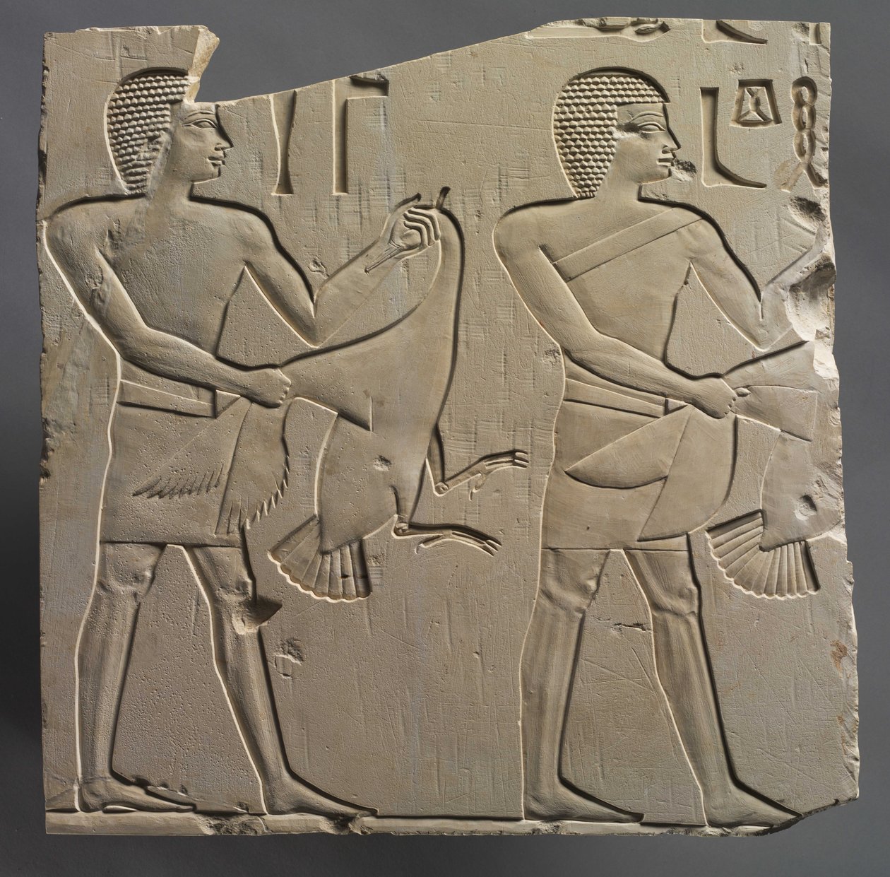 Profet och lektor-präst med offer av levande gäss, ca 667-647 f.Kr. av Egyptian 26th Dynasty