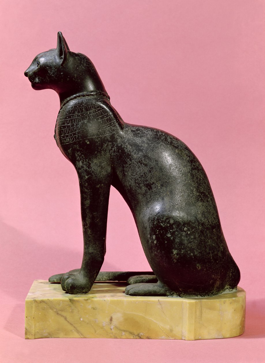 Skulptur av en katt, sen period (brons) av Egyptian 26th Dynasty