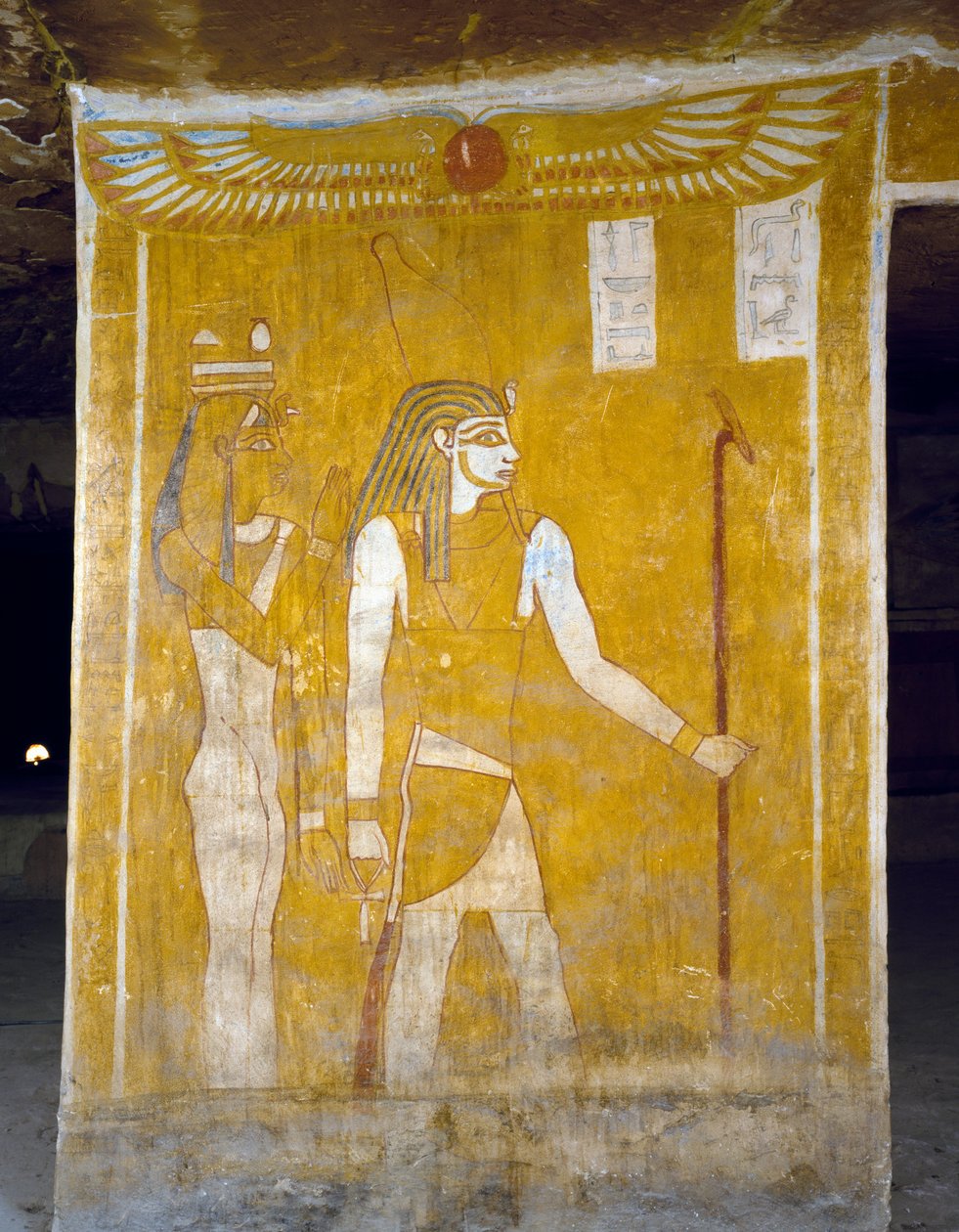 Väggmålningar från Tomb of Pa Nentwy, Bahariya Oasis, Giza, Egypten. Egyptisk civilisation, 26:e dynastin, 663-525 f.Kr. av Egyptian 26th Dynasty